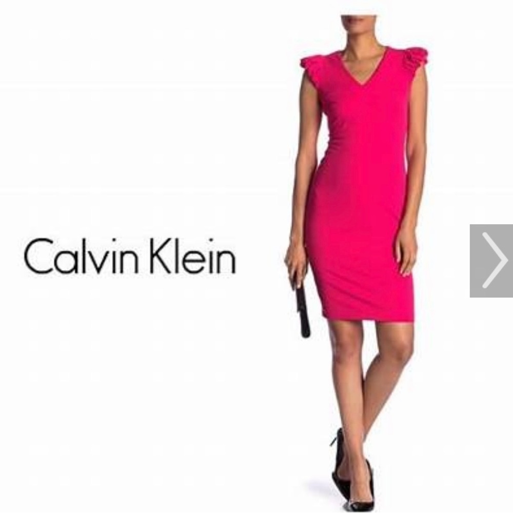 Calvin Klein Fuschia Sheath Dress